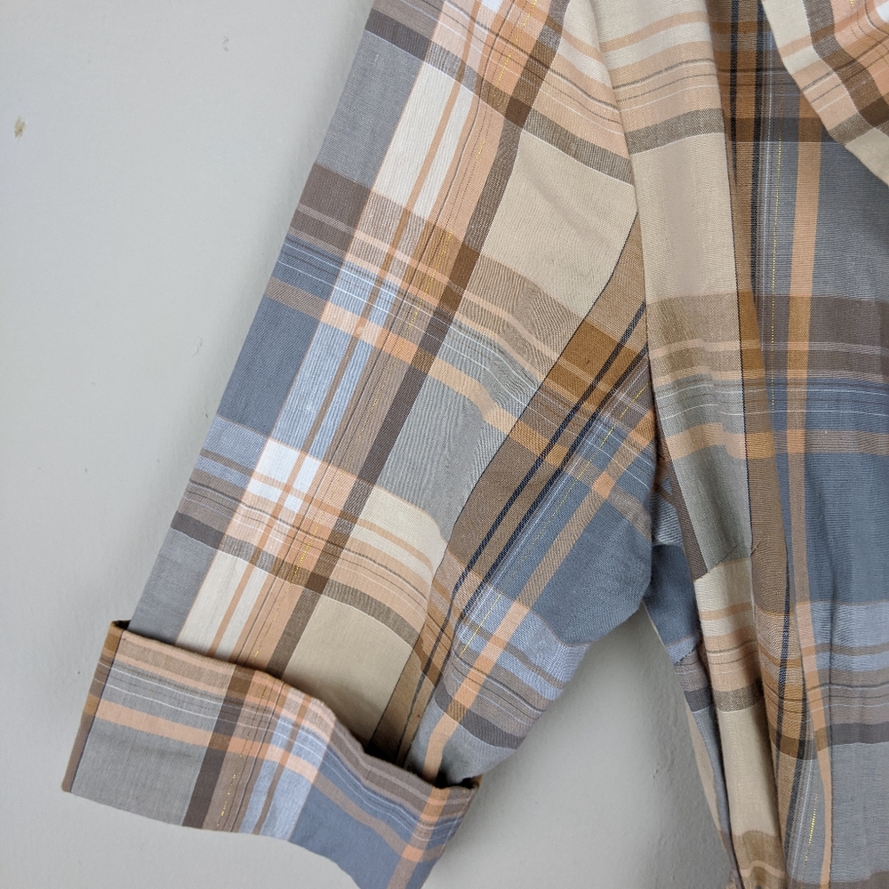 Anthropologie | Plaid Print Belted Dress-E88 - Picture 4 of 7